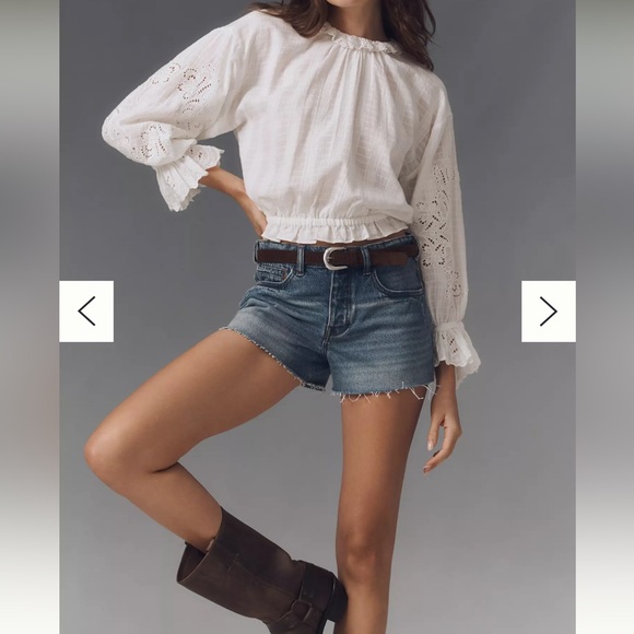 Anthropologie Pants - Anthropologie The Devon Denim Shorts by Pilcro Size 27